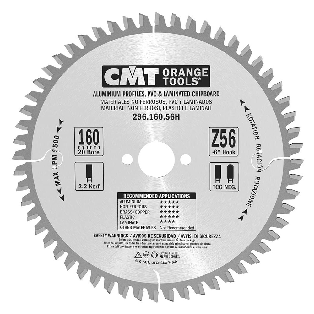 Диск пильный 160x20x2,2/1,6 Z56 a=-6 TCG