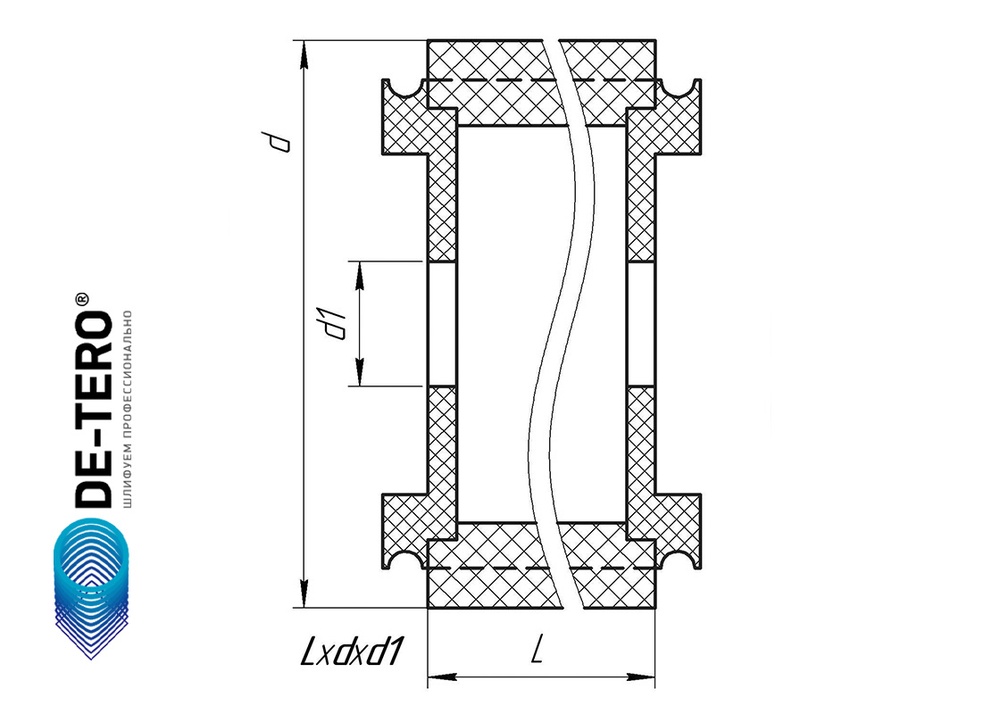 DT521246 Переходная втулка DE-TERO RQ 100x120x32 мм 14+28 сегм.