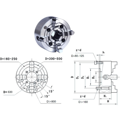 4 кулачковая планшайба K72-320/DS