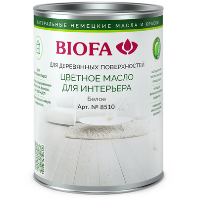 Цветное масло для интерьера 0,125 л. Белое