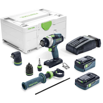 Аккумуляторная ударная дрель-шуруповёрт QUADRIVE TPC 18/4 5,2/4,0 I-Set SCA