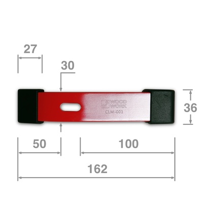 CLM-001 Прижим верстачный для установки в Т-образный паз для отверстий 3/4"~19 мм