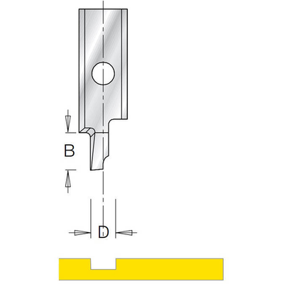 Cменная пластина прямой паз B5 D=3,2 мм для фрезы G1853