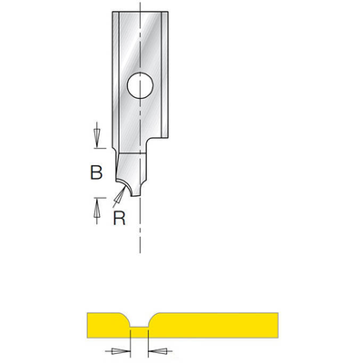 Cменная пластина радиусная B8 R=2,4 мм для фрезы G1853