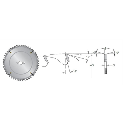 Пила дисковая с ограничителем d300x30x3,2 z24