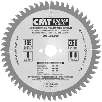 Диск пильный 165x20x2,2/1,6 Z56 a=-6 TCG