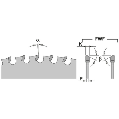 Диск пильный 184x15,87x2,0/1,6 0° FWF Z=48 3600 об/мин