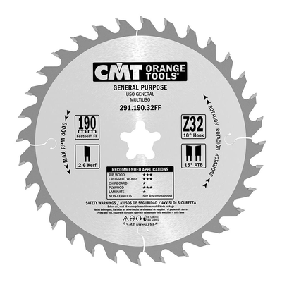 Диск пильный 190x20 (Festool® FF)x2,6/1,6 10° 10° ATB Z=32