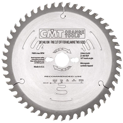 Диск пильный 250x30x3,2/2,2 -6° HDF Z=48