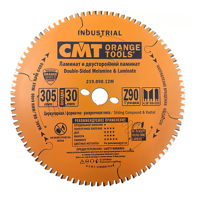 Диск пильный 305x30x3,0/2,5 Z=90 ATB+TCG a=-5° древесина, ламинат