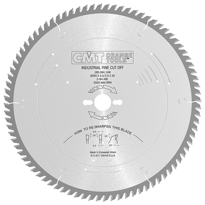 Диск пильный 350x30x3,5/2,5 10° 15° ATB Z=84