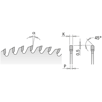 Диск пильный 500x80x4,8/3,5 TCG 16° Z=72