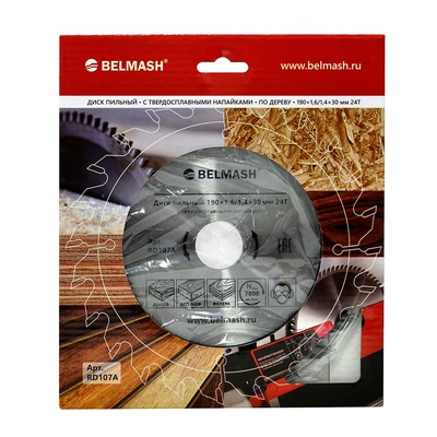 Диск пильный BELMASH 190×1,6/1,4×30/25,4/22,2 24Т
