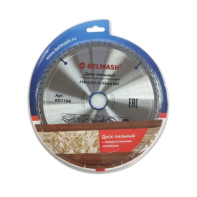 Диск пильный BELMASH 210x2,5/1,5x32/30; 60T