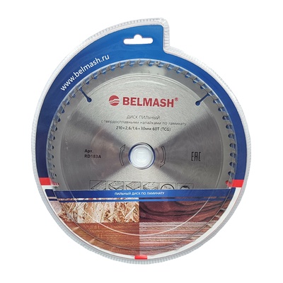 Диск пильный по ламинату BELMASH 210x2,6/1,6x30 60T