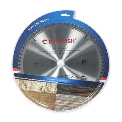 Диск пильный по ламинату BELMASH 305x3,2/2,2x30 72T