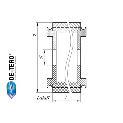 DT521246 Переходная втулка DE-TERO RQ 100x120x32 мм 14+28 сегм.