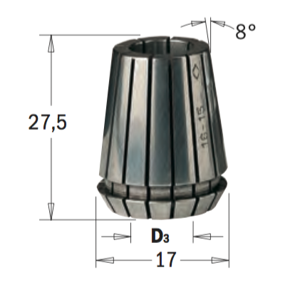 ER16 D=10 цанга высокоточная