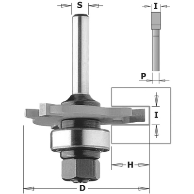 Фреза CMT-PRO пазовая (диск) Z3 F=8 D=47,6x2,2