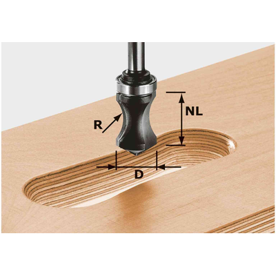 Фреза для профилирования пазов под ручки HW S8 R16/NL32