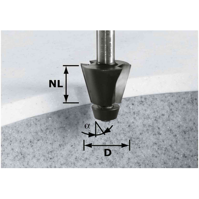 Фреза для снятия фаски HW D33,54/15° ss S12