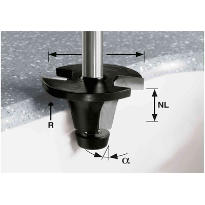 Фреза для установки моек HW R6.35/25/6° ss S12