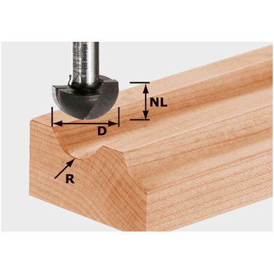 Фреза для выборки желобка HW S12 D30/20/R15