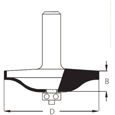 Фреза филёнка волна D66,7 хвостовик 12