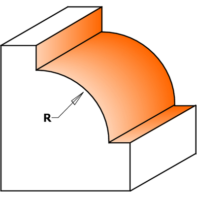 Фреза концевая внутр. радиус R=5 S=8 D=21x12