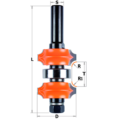 Фреза концевая фасочная D=34,0 S=1/2" R=3,00