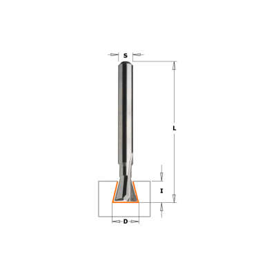 Фреза концевая Hoffman W1 D=5,3 I=4,0 S=1/4" L=43,0