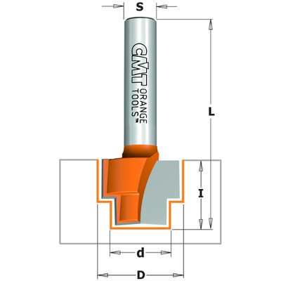 Фреза концевая пазовая D=16,3 I=16,0 S=8,0 L=80,0