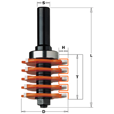 Фреза концевая пазовая дисковая D=47,6 S=1/2"