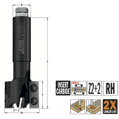 Фреза концевая пазовая, с врезным зубом HM Z2 S=20 D=40 I=29,5