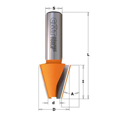 Фреза концевая по искуственному камню D=23,0 I=25,4 S=1/2"