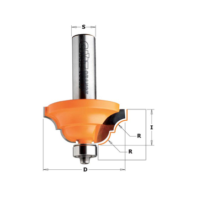 Фреза концевая профильная D=42,8 I=18,5 S=1/4" R=6,40
