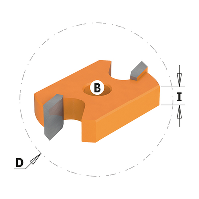 Фреза пазовая (диск) Z2 F=12 D=47,6x1,85