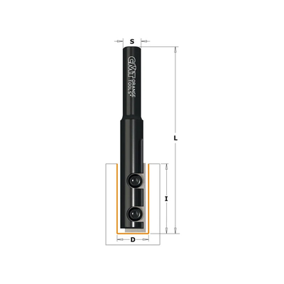 Фреза пазовая со сменным ножом Z1 S=8 D=12x29,5 RH