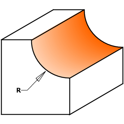 Фреза PRO внешн.радиус R=12,7 (нижн. подш.) S8 D38,1 I15,5 L57