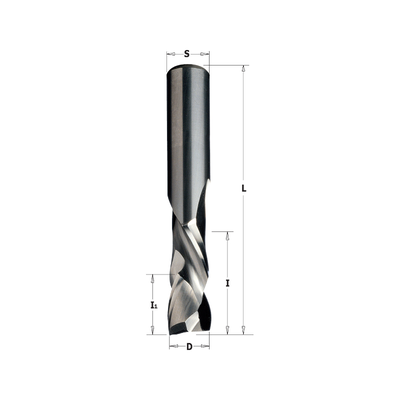 Фреза спиральная монолитная 10x32x80 Z=2+2 S=10 RH