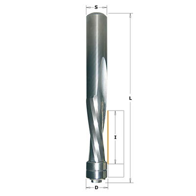 Фреза спиральная монолитная 12,7x31,7x89 Z=2 S=12,7 RH