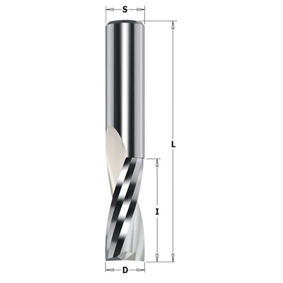 Фреза спиральная монолитная 12x35x83 Z=2 S=8 RH