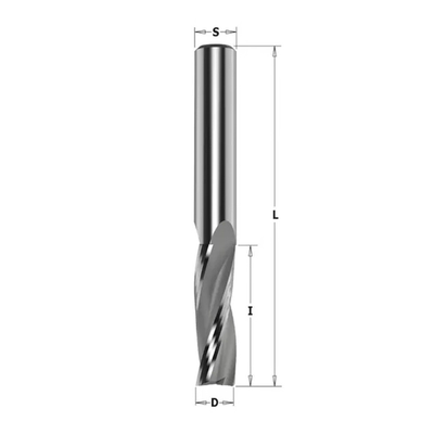 Фреза спиральная монолитная. Z3 D=8x32x80 S=8 RH