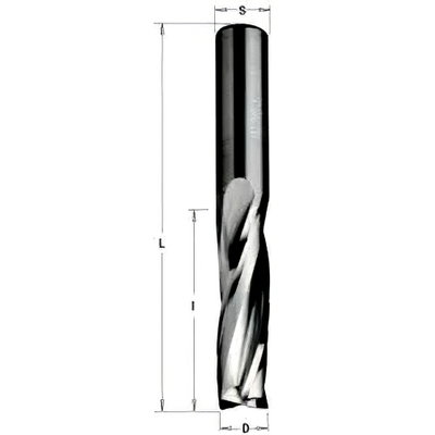 Фреза спиральная монолитная. Z3R D=12x35x80 S=12 RH