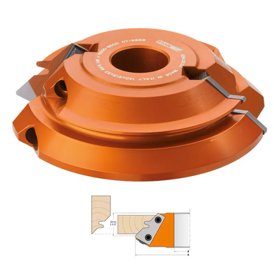 Фреза сращивание 45гр. F=50 D=150x26 насадная (алюм.) смен.ножи HM (кейс)