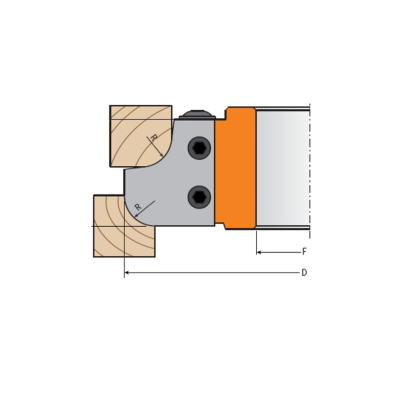 Комплект 2 ножей HM 40x30x2 R=10 для 694.007