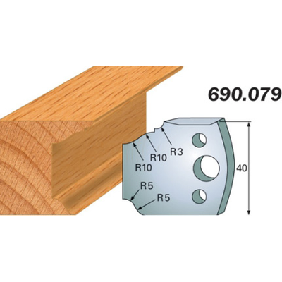 Комплект 2 ножей SP 40x4мм