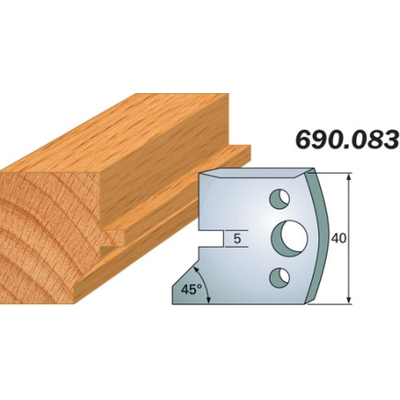 Комплект 2 ножей SP 40x4мм