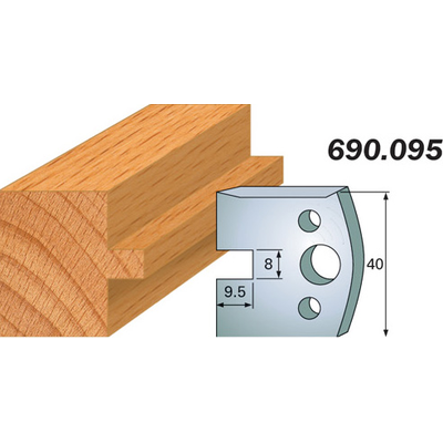 Комплект 2 ножей SP 40x4мм