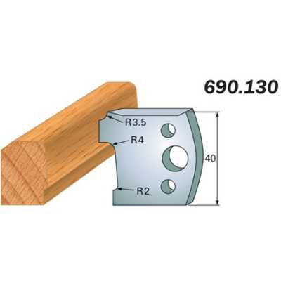 Комплект 2 ножей SP 40x4мм